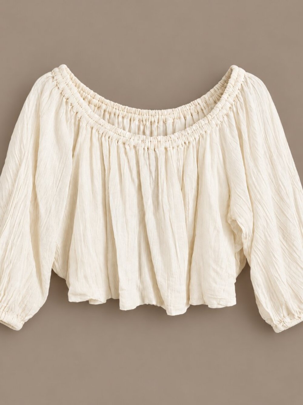 We The Free Free People Ivory Gauze Off Shoulder Peasant Blouse XS Boho